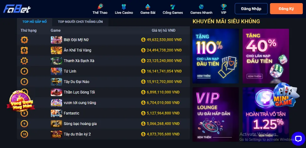 Thưởng chào mừng bin88 app
